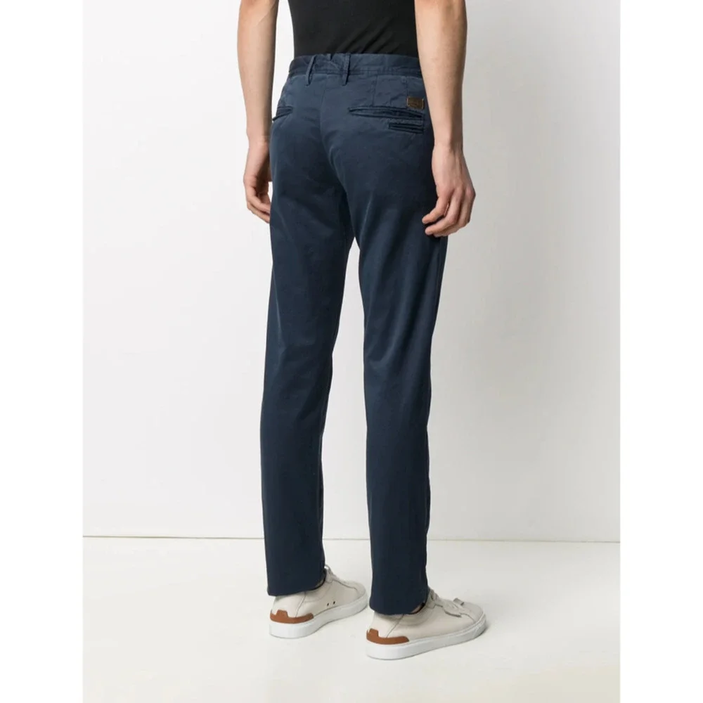 Incotex Navy Straight Leg Pants 36W